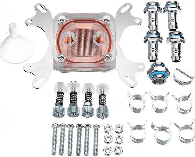 Alt view image 2 of 5 - 240mm DIY PC Water liquid Cooling Fan Kit Heat Sink Set CPU Block Water Pump Reservoir Hose