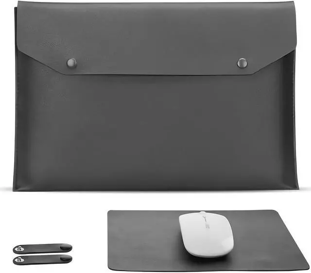Alt view image 4 of 4 - 13/14/15 inch Laptop Breifcase Leather Waterproof Tablet Case Laptop Bag Notebook Laptop Sleeves Light Weight ForMacbook Pro