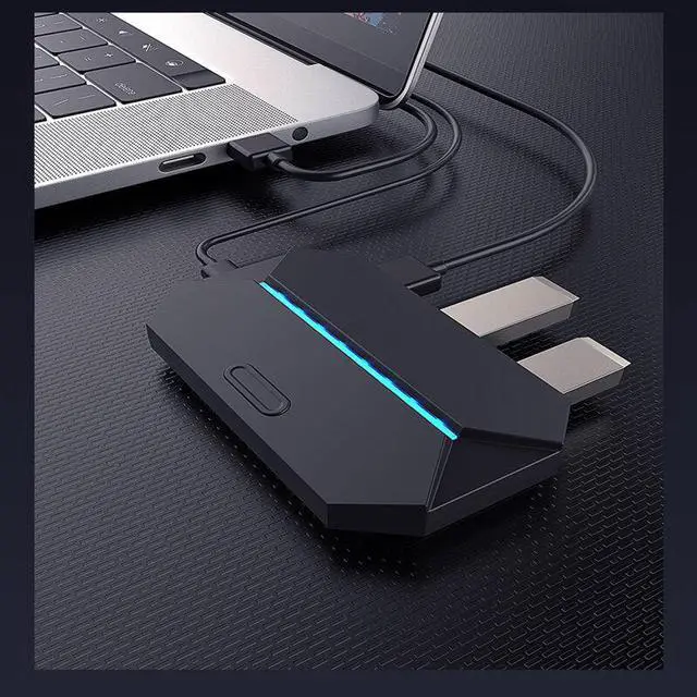 Alt view image 2 of 3 - M6 bluetooth Gaming Keyboard Mouse RGB Controller Muilt-function USB Hub for PC Laptop Phone Gamepad USB Adapter
