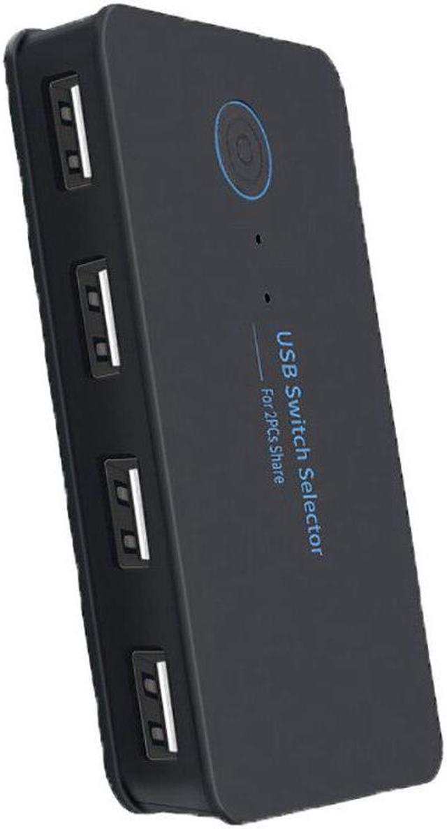 Alt view image 4 of 5 - KM-U204A USB Two-in Four-out Switch for Two Computers Share 4 Devices with 4USB2.0 Plug Micro USB Plug for Power Supply
