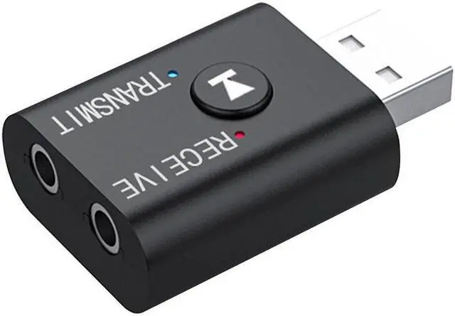 Alt view image 3 of 4 - TR6 bluetooth 5.0 USB Transmitter Receiver Player 3.5mm AUX Jack Wireless Audio Music Adapter for Car Wired Speaker PC TV