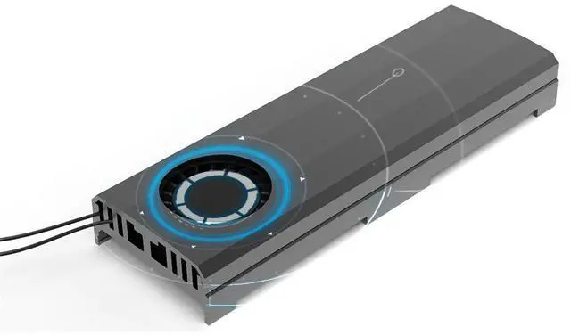 Alt view image 5 of 5 - M.2 NVME SSD Heatsink NGFF Turbo Cooling Fan Solid State Hard Disk Radiator Heat Sink for Desktop PC Computer