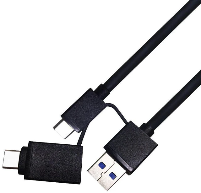 Alt view image 2 of 5 - 2 in 1 Type C Data Cable Hard Drive Adapter Cable Type C to USB3.0 Type C to Type C Data Cable OTG Fast Charging Data Conversion Cable Connector