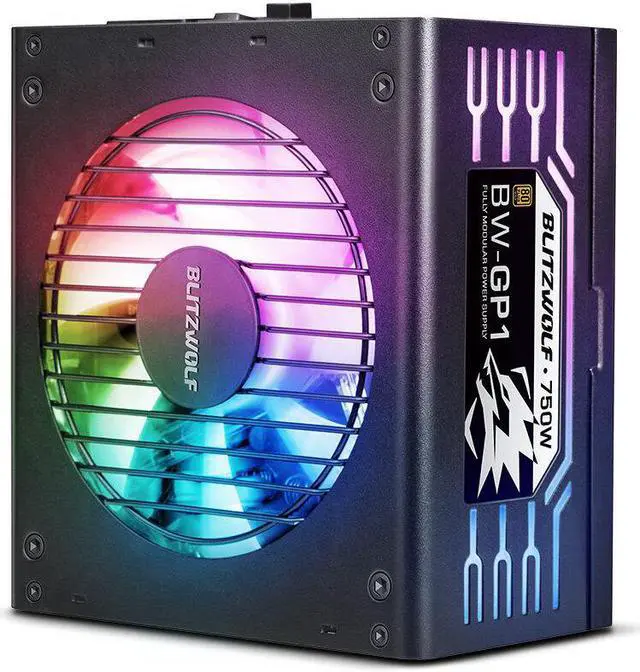Main image of BW-GP1 550/750W ATX Fully Modular Power Supply 80Plus Gold Certified With ARGB Fan 7 Prevention Technology Full Voltage Support Fan Auto ON/OFF
