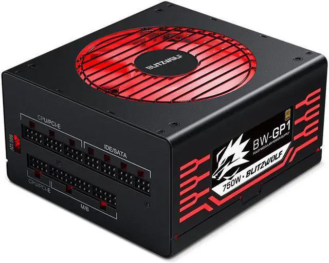Alt view image 3 of 5 - BW-GP1 550/750W ATX Fully Modular Power Supply 80Plus Gold Certified With ARGB Fan 7 Prevention Technology Full Voltage Support Fan Auto ON/OFF