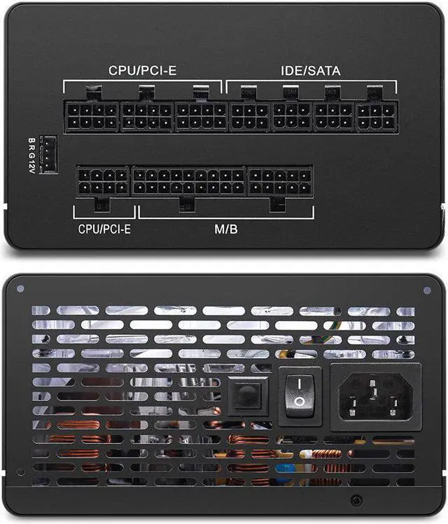 Alt view image 4 of 5 - BW-GP1 550/750W ATX Fully Modular Power Supply 80Plus Gold Certified With ARGB Fan 7 Prevention Technology Full Voltage Support Fan Auto ON/OFF