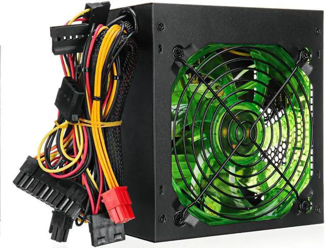 Alt view image 3 of 5 - 500W Power Supply 120mm LED Cooling Fan 24 Pin PCI SATA ATX 12V Computer Power Supply