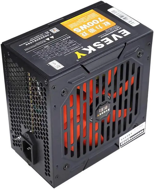 Alt view image 5 of 5 - 700WS Computer Power Supply Rated 500W Desktop Host 12cm Fan Dual 6Pin Energy Saving Silent PC Power Supply Non-Modular