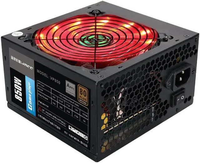 Alt view image 4 of 5 - 850W PC Power Supply 12CM Silent Fan ATX Computer 220V SATA 8Pin+2x6Pin Black