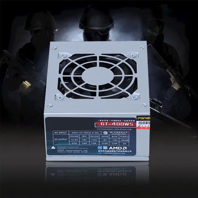 Alt view image 2 of 3 - 300W PC Power Supply ATX SFX Mini Computer Case Power Supply Support 6Pin for Intel AMD GT-400WS