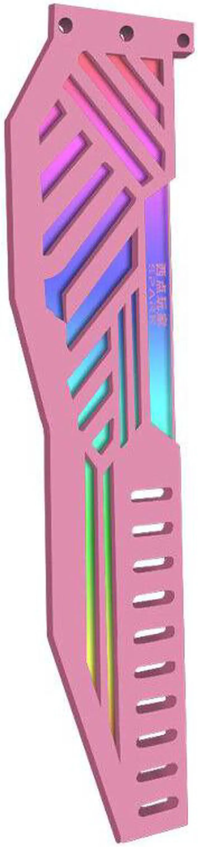 Alt view image 3 of 4 - Zone Graphics Card Bracket Pink 5V 3Pin ARGB Acrylic Material for PC