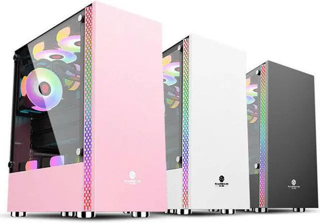 Alt view image 4 of 5 - Quadratic Element Desktop Computer Case USB3.0 Interface Tempered Glass Gaming PC Case Compatible with ATX, ITX, MicroATX