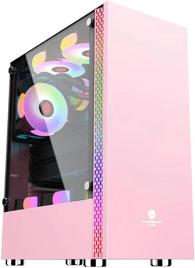 Alt view image 3 of 5 - Quadratic Element Desktop Computer Case USB3.0 Interface Tempered Glass Gaming PC Case Compatible with ATX, ITX, MicroATX