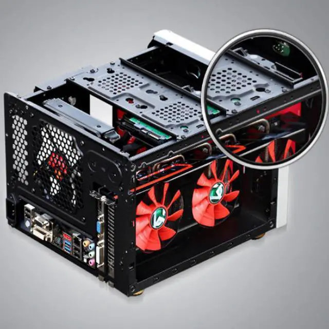 Alt view image 3 of 4 - Golden Field N2 Aluminum mATX mini ITX Mini Computer Case Support 275mm Graphics Card Desktop Chassis