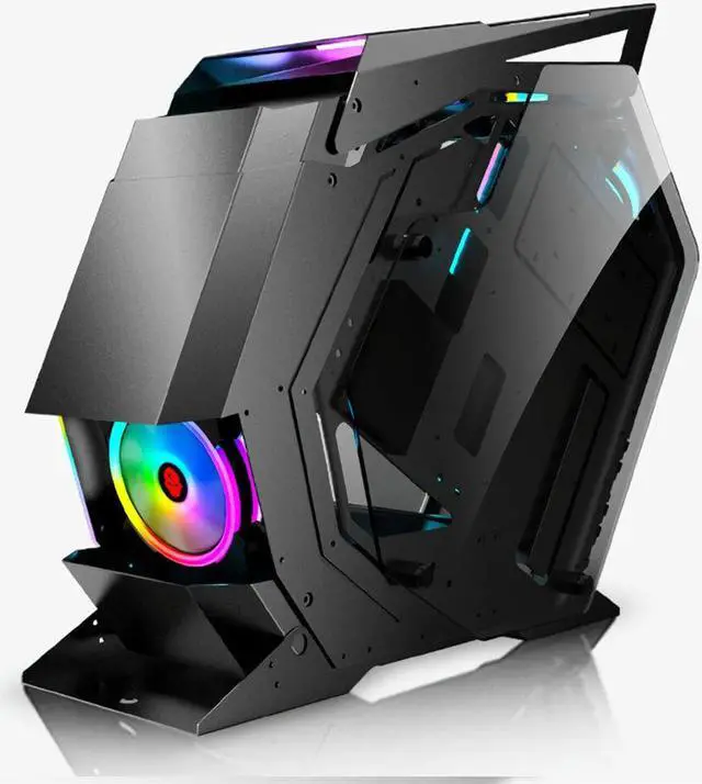 Alt view image 5 of 5 - Computer Gaming Case Special-Shaped Desktop Computer Mainframe Support M-ATX/ ITX Motherboard for PC Gamer Enclosure