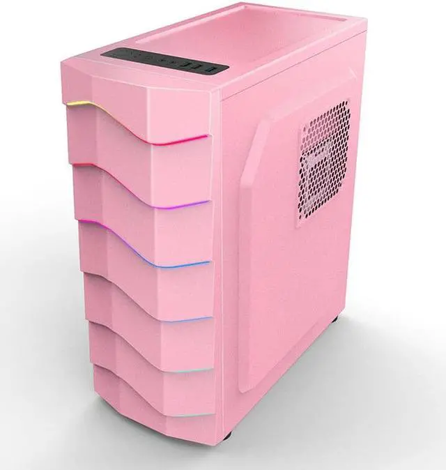 Alt view image 3 of 5 - Wave Computer PC Case Cooling Fan USB 2.0 Game RGB Light Effect Desktop Gaming Case Support ATX/M-ATX/MINI-ITX Motherboard Gamer Chassis