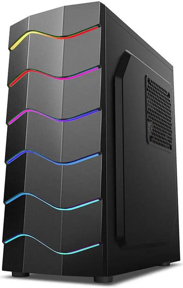 Alt view image 5 of 5 - Wave Computer PC Case Cooling Fan USB 2.0 Game RGB Light Effect Desktop Gaming Case Support ATX/M-ATX/MINI-ITX Motherboard Gamer Chassis