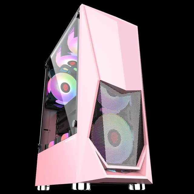Alt view image 3 of 5 - ATX Tower Computer Gaming Case Wide Special-Shaped Water Cooling Desktop Support M-ATX/ ITX Motherboard for PC