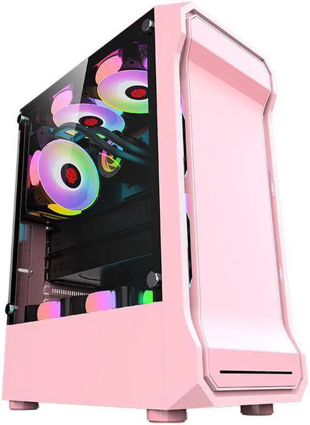Alt view image 2 of 5 - Towers Computer Gaming Case Desktop Computer Support M-ATX/ ITX Motherboard With Tempered Glass