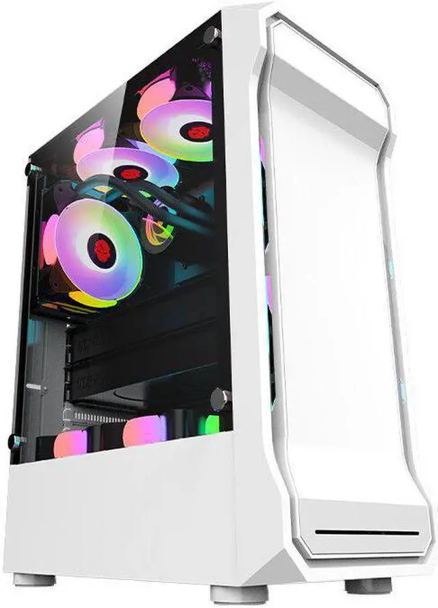 Alt view image 3 of 5 - Towers Computer Gaming Case Desktop Computer Support M-ATX/ ITX Motherboard With Tempered Glass