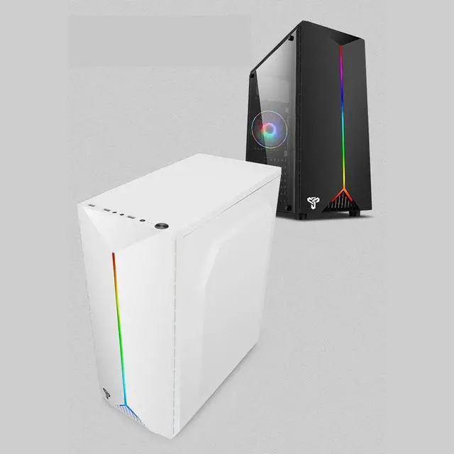 Alt view image 3 of 5 - Gaming pc case Acrylic transparent side panels Electric contest gaming with RGB belt support USB3.0 4 Cooling fan 2SSD 1HDD 310mm Graphics card 3 size of mainboard Computer Case