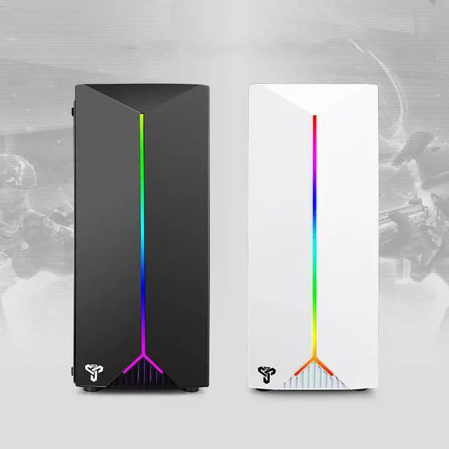 Alt view image 5 of 5 - Gaming pc case Acrylic transparent side panels Electric contest gaming with RGB belt support USB3.0 4 Cooling fan 2SSD 1HDD 310mm Graphics card 3 size of mainboard Computer Case