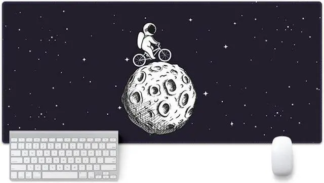 Alt view image 2 of 3 - TK023 Large Astronaut Pattern Desktop Pad Gaming Mouse Mat Keyboard Desk Mat with Lock Edge Design for Office Business Laptop