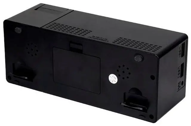 Alt view image 4 of 5 - LCD Projection Alarm Clock Rechargeable Dual Power Supply Digital Electronic Desktop Clocks Temperature Humidity Week Time Display Clock