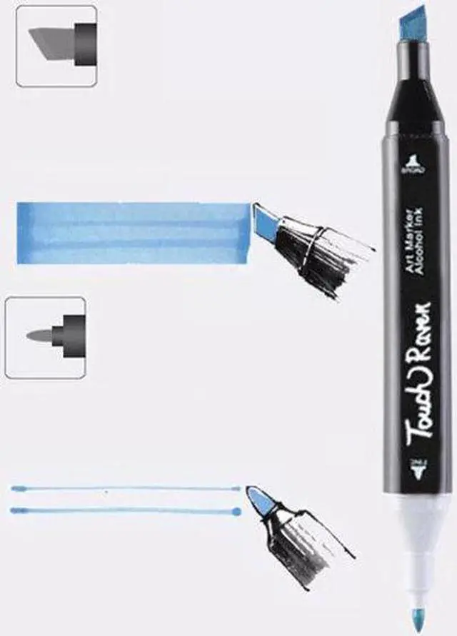 Alt view image 2 of 3 - TOUCH RAVEN 30/40/60/80 Colors Marker Pen Set Oily Dual Head Nib Marker Pen Set With Pen Bag For Artist Student Anime Painting Designing