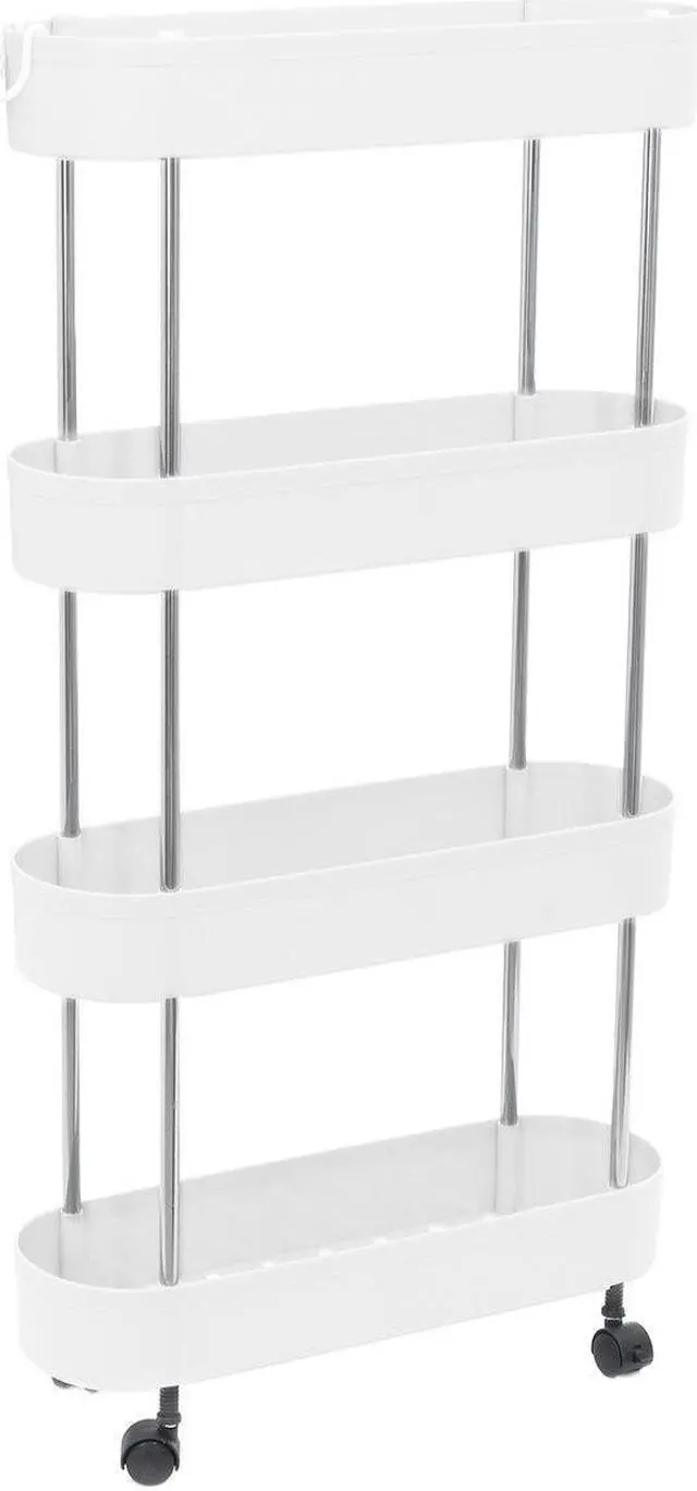 Alt view image 5 of 5 - Storage Cart Kitchen Bathroom Living Room Gap Storage Rack Trolley Organizer Tableware Holder Fruit Vegetable Shelves