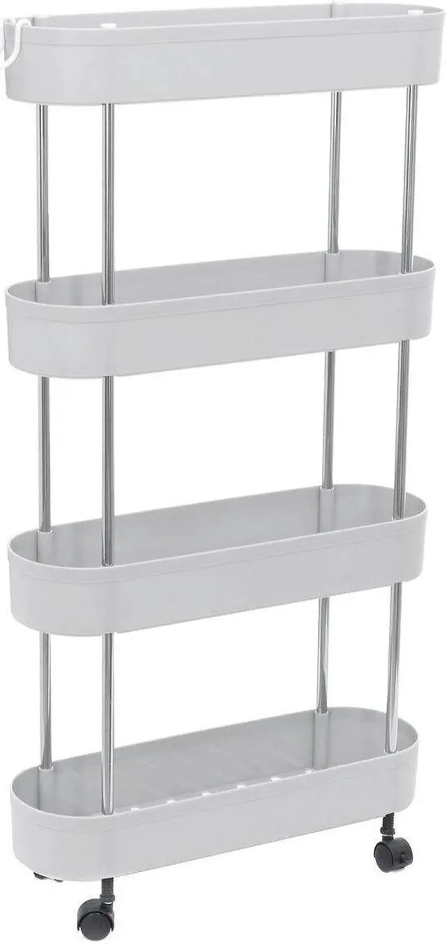 Alt view image 3 of 5 - Storage Cart Kitchen Bathroom Living Room Gap Storage Rack Trolley Organizer Tableware Holder Fruit Vegetable Shelves
