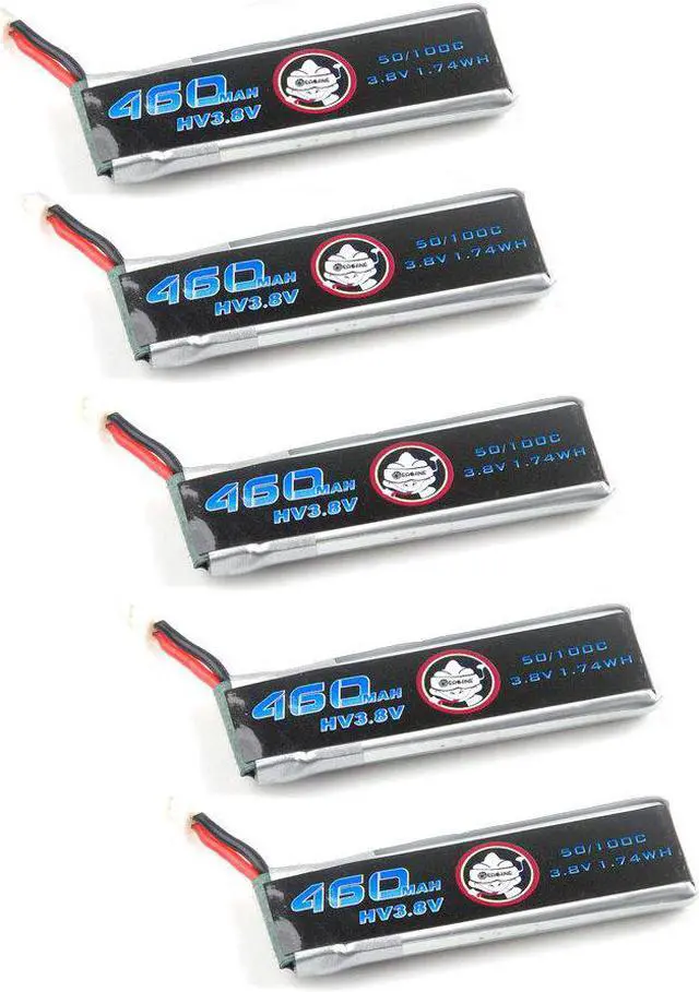 Main image of 5X3.8V 460mAh 50C/100C 1S Lipo Battery 60*18*7mm PH2.0 Output for Novice-II FPV Racing Drone