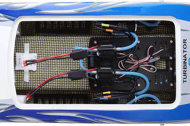 Alt view image 3 of 5 - 1133 1040mm 2.4G RC Boat Double Brushless Motor 120A ESC without Battery Servo Transmitter Charger