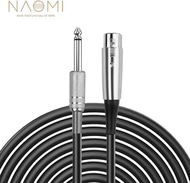 Main image of 6.35mm 1/4 inch Male TS Jack To XLR 3 Pin Plug Audio Cable Mic Adapter Cord For Microphone Speaker Amplifier