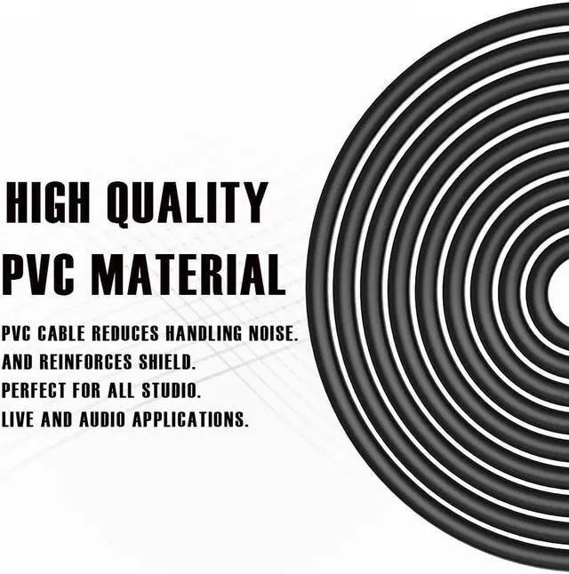 Alt view image 4 of 5 - 6.35mm 1/4 inch Male TS Jack To XLR 3 Pin Plug Audio Cable Mic Adapter Cord For Microphone Speaker Amplifier