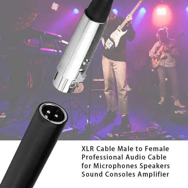 Alt view image 5 of 5 - 6.35mm 1/4 inch Male TS Jack To XLR 3 Pin Plug Audio Cable Mic Adapter Cord For Microphone Speaker Amplifier