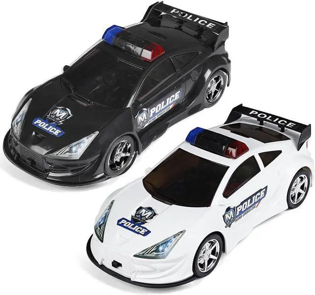 Alt view image 7 of 7 - Simulation Police Car Diecast Vehicle Model Toy with Sirnes Sound and Light with 6 Cars and Game Map for Kids Birthday Holidays Gift