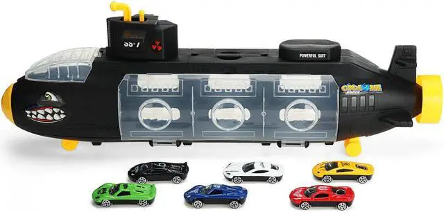 Alt view image 2 of 5 - Inertia Shark Artillery Submarine Vehicle Set Diecast Car Model Toys for Kids Gift