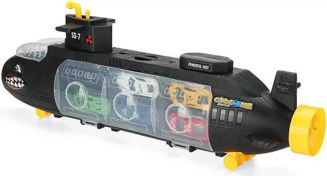 Alt view image 3 of 5 - Inertia Shark Artillery Submarine Vehicle Set Diecast Car Model Toys for Kids Gift