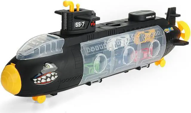 Alt view image 4 of 5 - Inertia Shark Artillery Submarine Vehicle Set Diecast Car Model Toys for Kids Gift