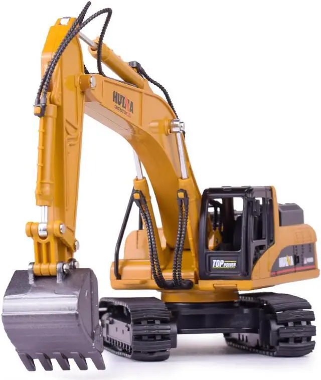 Alt view image 4 of 5 - 1:50 Alloy Excavator Diecast Model High Simulation Engineering Digging Machine Kids Toys