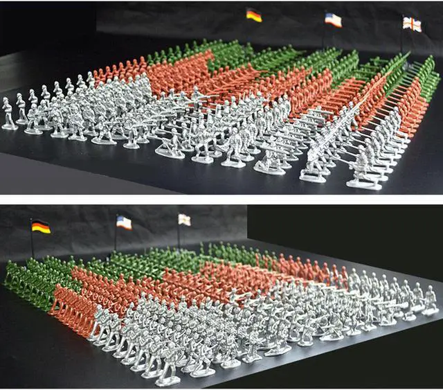 Main image of 300 PCS Military Soldier Static Diecast Model Decoration Toy Set for Kids Gift