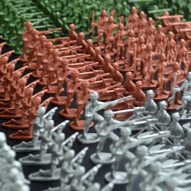 Alt view image 4 of 5 - 300 PCS Military Soldier Static Diecast Model Decoration Toy Set for Kids Gift
