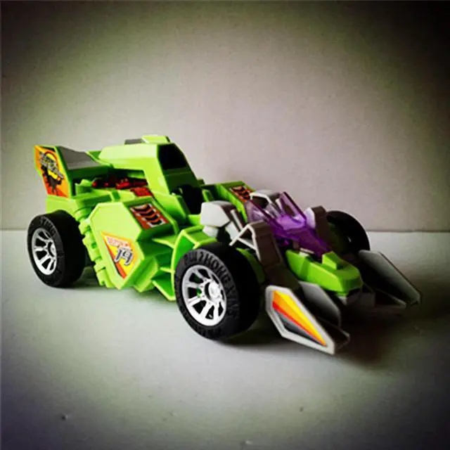 Alt view image 3 of 5 - Electric Transforming T-Rex Dinosaur LED Car with Light Sound Diecast Model Toy