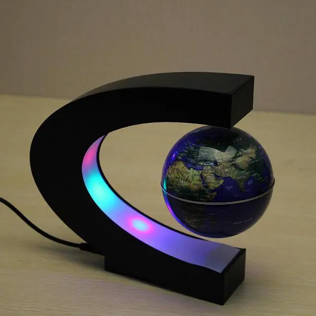 Alt view image 3 of 5 - Shape Magnetic Levitation Floating Globe World Map With LED Lights