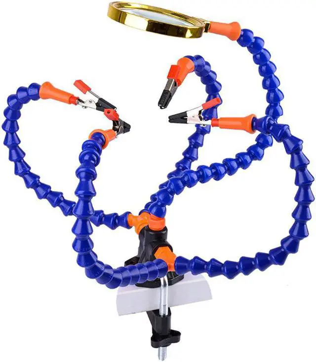 Alt view image 4 of 5 - Multifunctional Soldering Station Third Hand Tool With 3/5 Flexible Arms Soldeirng Iron Holder Fan for PCB Welding Repair