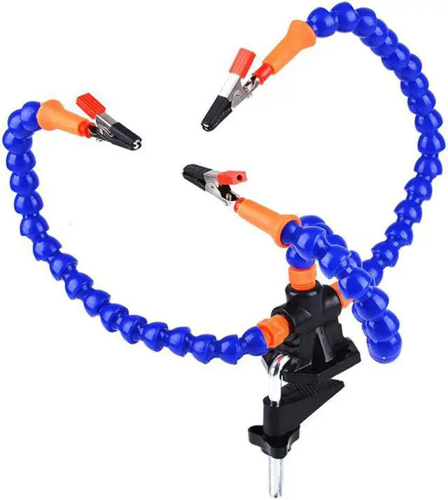 Alt view image 5 of 5 - Multifunctional Soldering Station Third Hand Tool With 3/5 Flexible Arms Soldeirng Iron Holder Fan for PCB Welding Repair