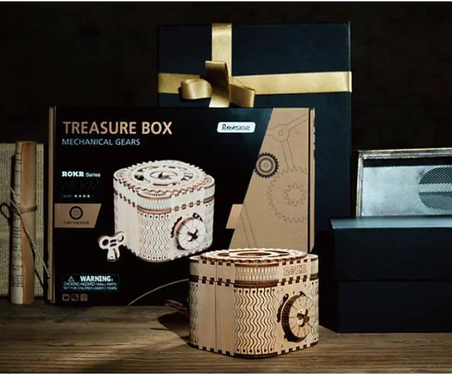 Alt view image 5 of 5 - LK502 Password Box DIY Handmade Wooden Three-dimensional Assembled Toy