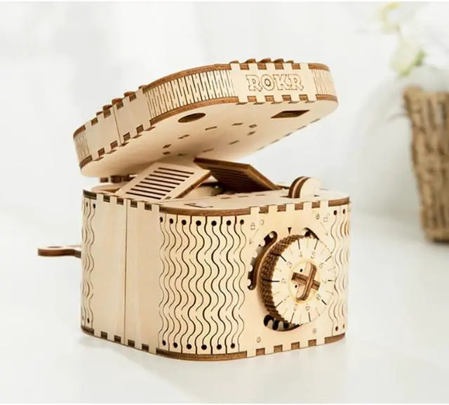 Alt view image 2 of 5 - LK502 Password Box DIY Handmade Wooden Three-dimensional Assembled Toy