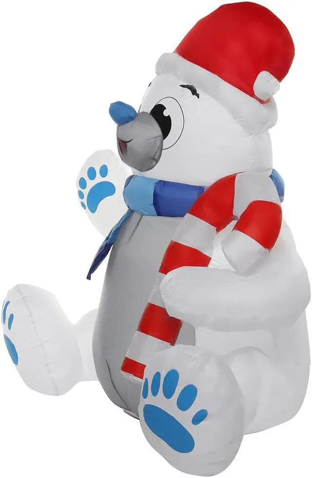 Alt view image 5 of 5 - 1.2M LED Christmas Waterproof Polyester Built-In Blower UV-resistant InflatableToy for Christmas Decoration Party Gift